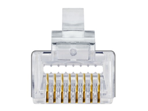 RJ45/8P8C Zástrčka STP cat.6, krútená dvojlinka, drôt/lanko AWG24-26, priechodná, 10 ks.