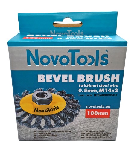 Pletená kovová kotúčová kefa 100mm M14