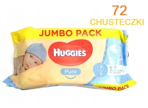 AQUA PURE HUGGIES 72 vodou vlhčené obrúsky