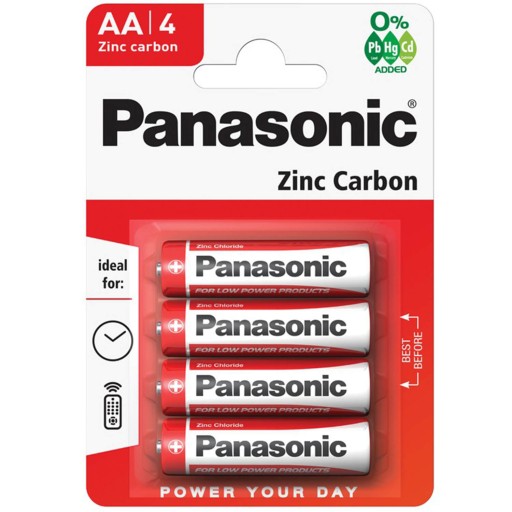 Batérie Panasonic Zinc Carbon Red LR6 4BL AA
