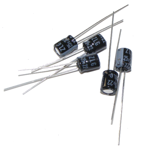 Elektrolytový kondenzátor 22uF 25V 5x7mm x20