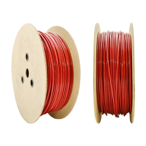 Oceľové lanové lano s PVC vrstvou 1/2mm 1x7 RED 5mb