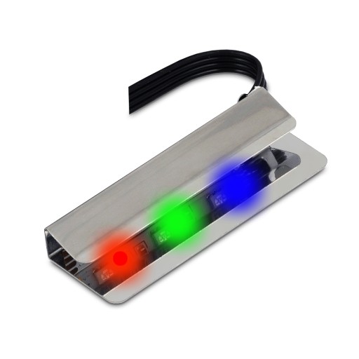 RGB LED KLIP NA SKLENENÁ POLIČKA, VIACFAREBNÝ