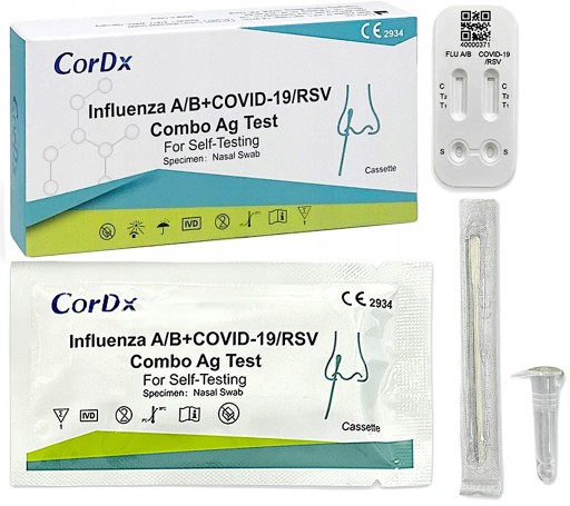 Test CorDx COMBO 4v1 COVID-19 Chrípka typu A/B RSV