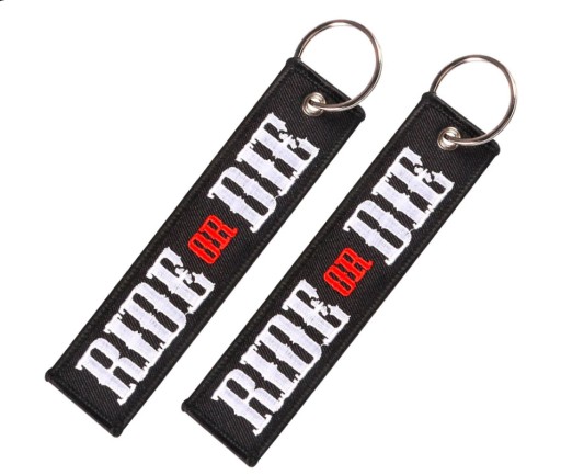 Kľúčenka RIDE OR DIE, čierna kľúčenka