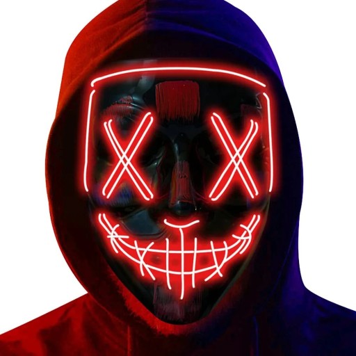 LED MASKA SVIETIACA LED HALLOWEEN PURGE PARTY