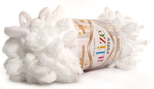 PRIADZA ALIZE PUFFY - Č. 55 BIELA + ĎALŠIE FARBY