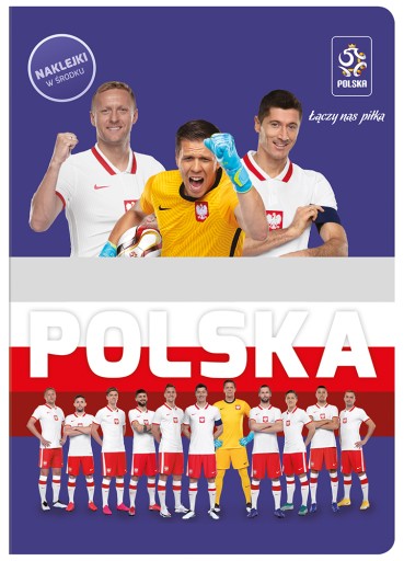 KNIHA A5 32K MRIEŽKA PZPN + NÁLEPKY - MIX VZOROV