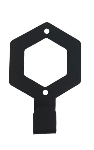 NÁSTENNÝ HÁK NÁSTENNÝ VEŠIAK NA OBLEČENIE HEXAGON ČIERNY MODERNÝ