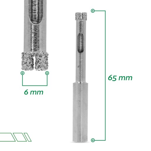 Diamantový vrták na sklo 6 mm
