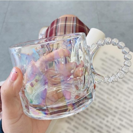 BUBBLE RAINBOW pohár s uškom 260ml 1KS NA KÁVU A ČAJ