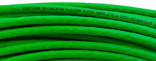 Kábel DIGITUS Krútený pár Cat.8 S/FTP 2000 MHz V METROCH