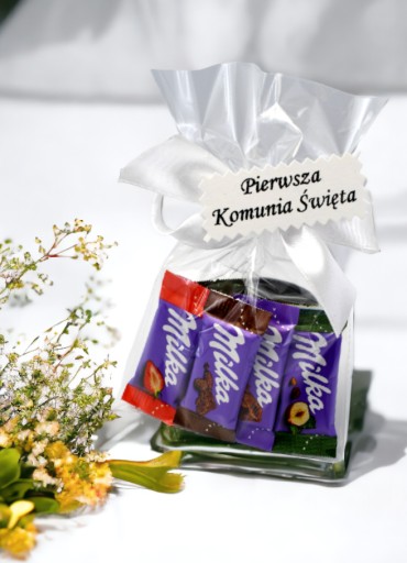 Darček DARČEK Prvé sväté prijímanie NAPS Milka 10 ks ĎAKUJEME za hostí