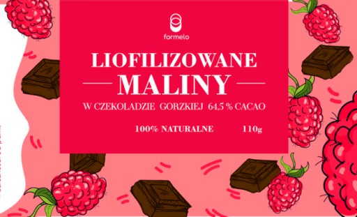 FORMELO MRAZOM SUŠENÉ MALINY V NÁDOBE 110G HORKEJ ČOKOLÁDY