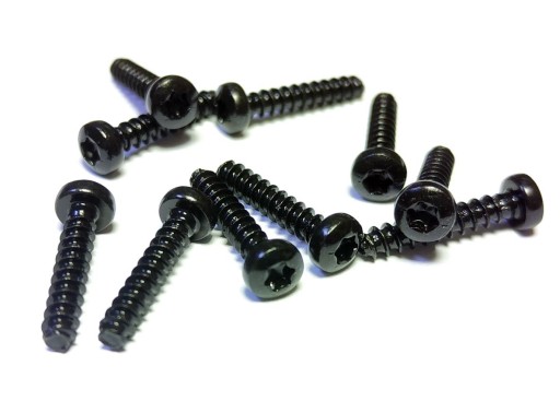 Čierne plastové skrutky TX 3x16
