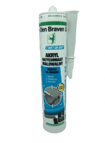 DEN BRAVEN OKAMŽITE PREMAĽOVATEĽNÝ AKRYL 300 ml biela