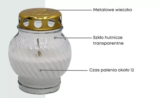 Sviečka liata guľa Stredne plnená parafínom biela Tradičná D21