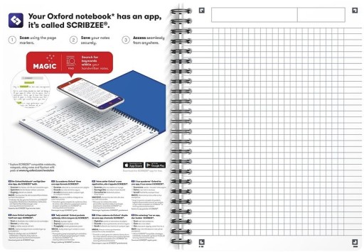 Štvorcový zápisník Oxford Essentials A5 s 90 listami