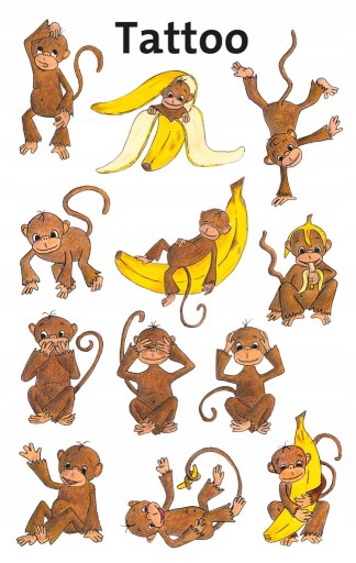TETOVANIE PRE DETI AVERY MONKEY