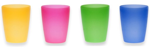 Plastový pohár 250 ml, nerozbitný, sada 4 ks