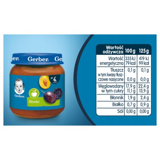 Gerber Slivkový dezert 125 g