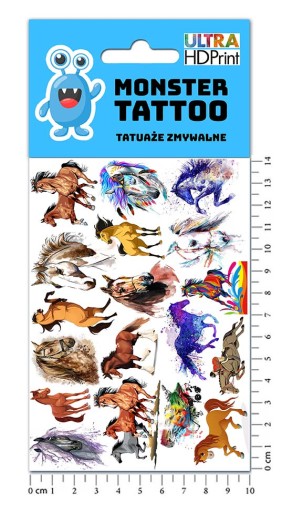 UMÝVAJÚCE DOČASNÉ TETOVANIE PRE DETI DETSKÉ KONÍKY ORIGINÁLNE DIZAJNY