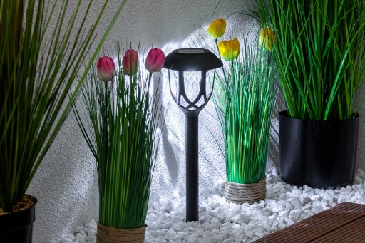 Dekoratívna zapustená solárna lampa do záhrady VR200 40/Ø9,5 cm