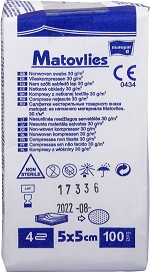NETKANÉ KOMPRESY 30G 4 VRSTVA 5x5cm MATOVLIES