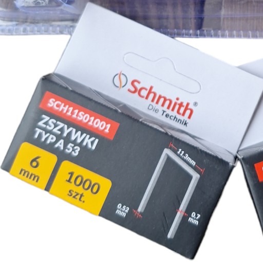 SCHMITH ZOŠÍVAČKY 6MM 1000 KS PRE PREBERAČ TYP A / 53
