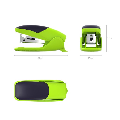ErichKrause ErgoLine Neon N10 mini zošívačka, do 15 listov, zelená 1 ks.