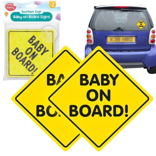 Prísavka do auta Reflexná nálepka Baby on Board Child 2 ks