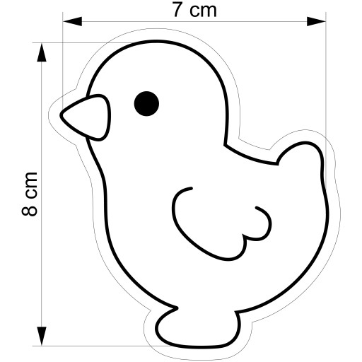 VEĽKONOČNÁ formička Vykrajovač na perník EASTER Kurča Kuriatko Kuriatko 8cm