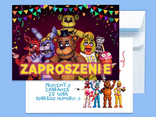 PÄŤ NOCÍ NA FREDDYHO POZVANIE NA NARODENINY DIEŤAŤA + OBÁLKA ZDARMA