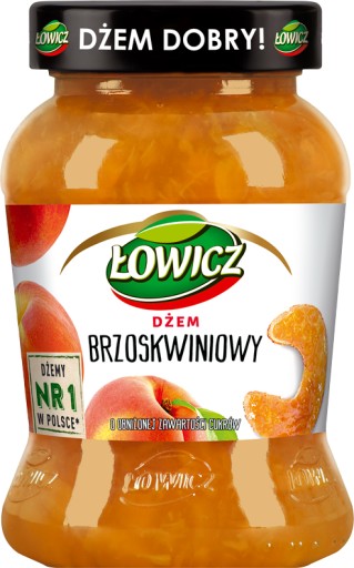 ŁOWICZ Dóza na broskyňový džem 450g