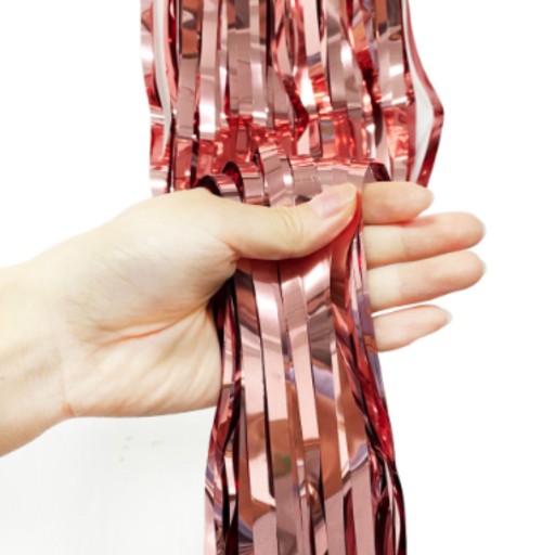 DEKORATÍVNY ZÁCLONU NA 18 ROSE GOLD RUŽOVÝ 1x2m