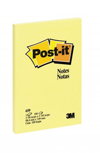 Samosvorný blok POST-IT 659 152x102mm 1x100k žltý