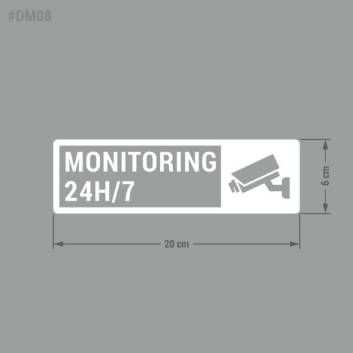 Monitorovanie 24/7 - nálepka 6x20