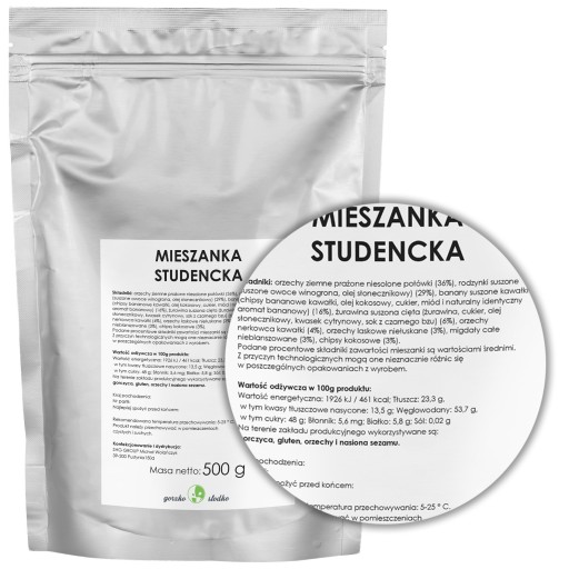 STUDENT MIX, mix orechov a sušeného ovocia 500g