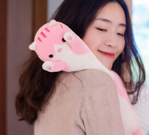 M. Mačka PLYŠOVÝ MASKOT DLHÝ PLYŠOVÝ HRAČKA MEDVEĎ MEDVEĎ CUDDLE 50 cm RUŽOVÁ