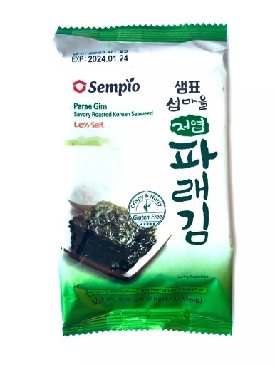 Nori chipsy z pražených rias snack 5g Sempio Less Salt
