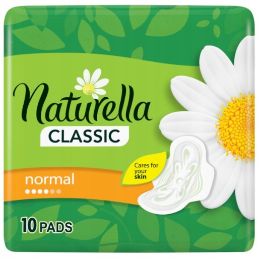 Hygienické vložky NATURELLA Classic Normal, krídelká, 10 ks