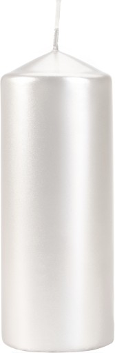 BISPOL Aura 48H valcová sviečka 15CM SW60/150 WHITE PEARL