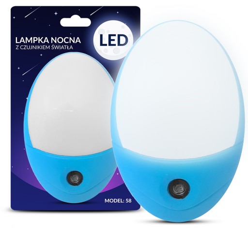 LED NOČNÁ LAMPA PRE KONTAKT + SNÍMAČ SÚMRAK