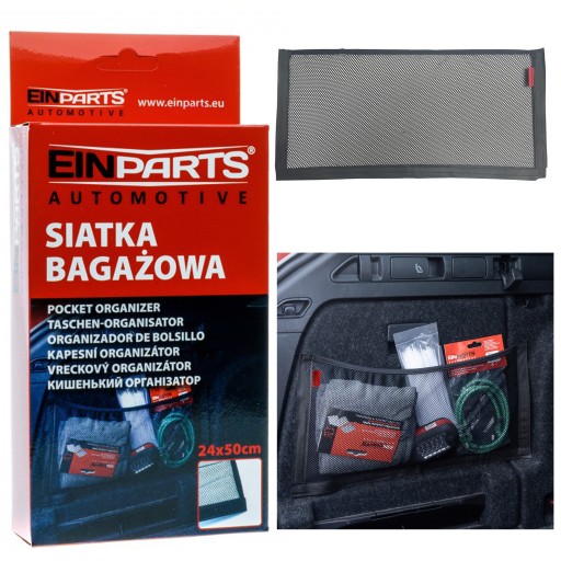 ORGANIZÁTOROVÁ SIEŤ NA KUFOR AUTA S PRIPOJENÍM NA VELCRO 50x24CM