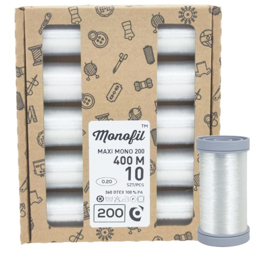 ČASŤ MONOFILNÝ ZÁVIT ČISTÝ ZÁVIT 0,20 mm - 400 m