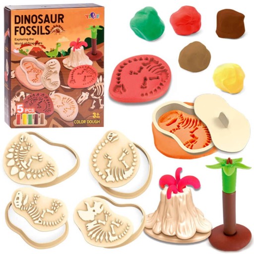 Plastová hmota formy na hracie cesto DINOSAURS