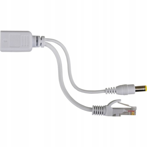 PoE adaptér, rozbočovač RJ45 a zástrčka 2.1/5.5 P-POE1