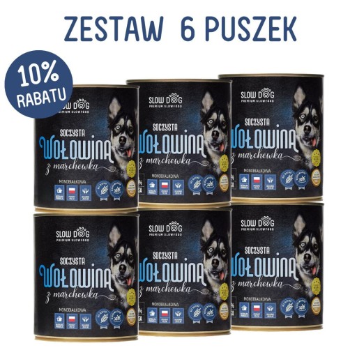 Slow Dog mokré krmivo pre psov hovädzie mäso s mrkvou 850 g