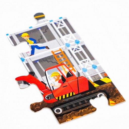 Dvojdielne eko-puzzle Práce sú na stavbe v plnom prúde