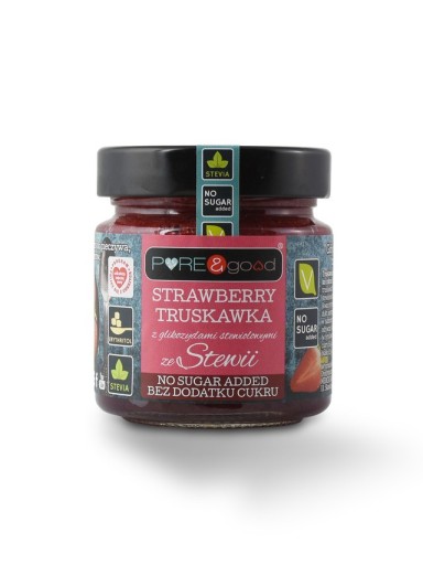 JAHODA SO STÉVIOU BEZ PRIDANÉHO CUKRU 200 g - PURE&GOOD